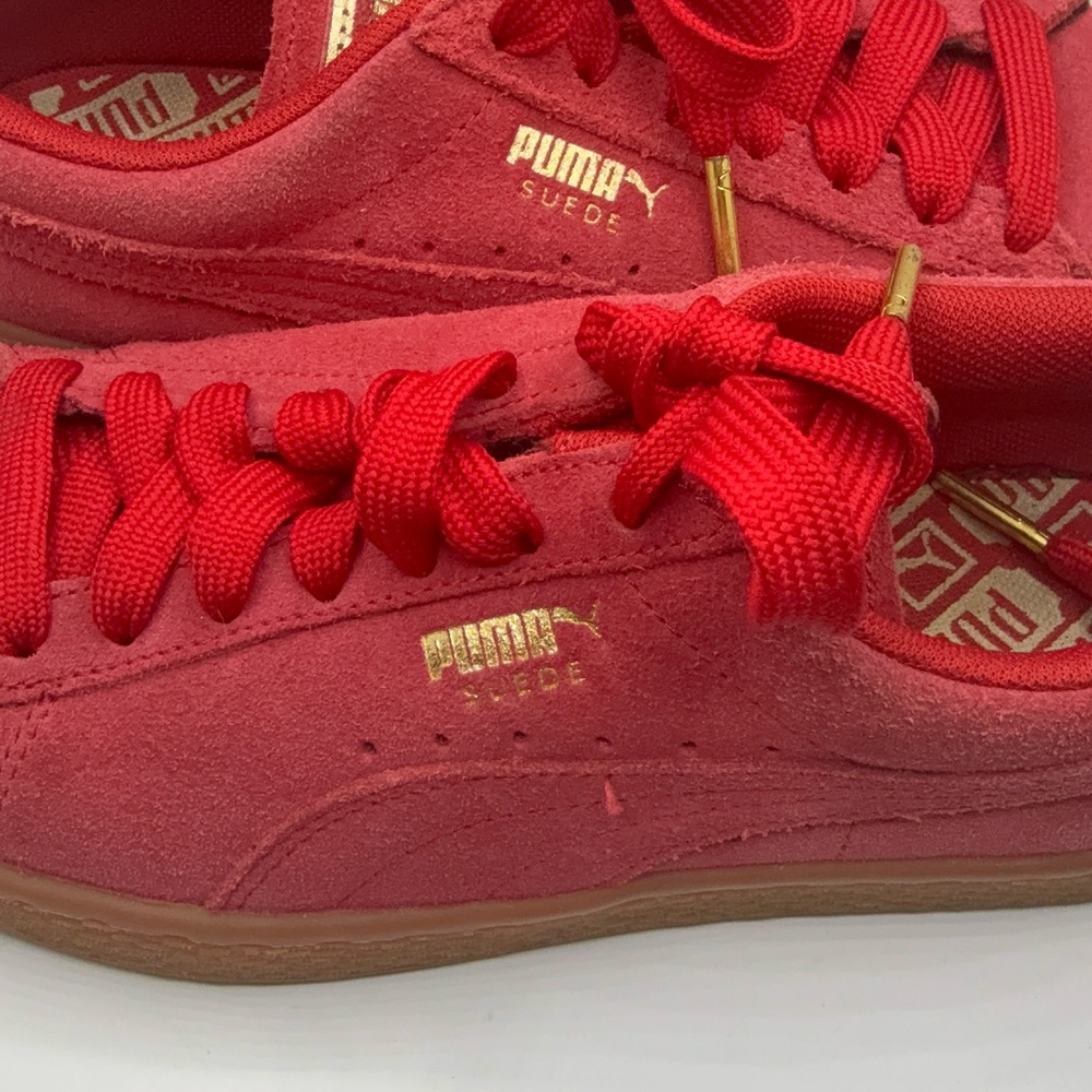 Puma Red Suede Shoes
